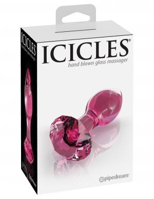 Icicles No 79 Pink Glass Massager Gem End Sex Toy Product