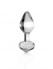 Icicles No 44 Glass Anal Plug 2.5 Inch - Clear  Sex Toy Product