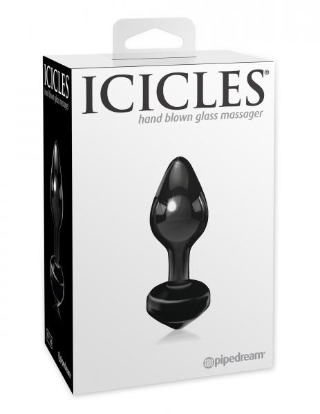 Icicles #44 Black Glass Butt Plug Sex Toy Product