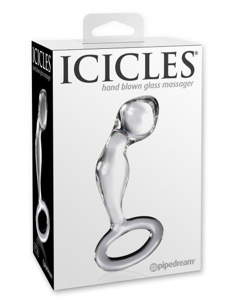 Icicles No. 46 Glass Butt Plug Clear Sex Toy Product