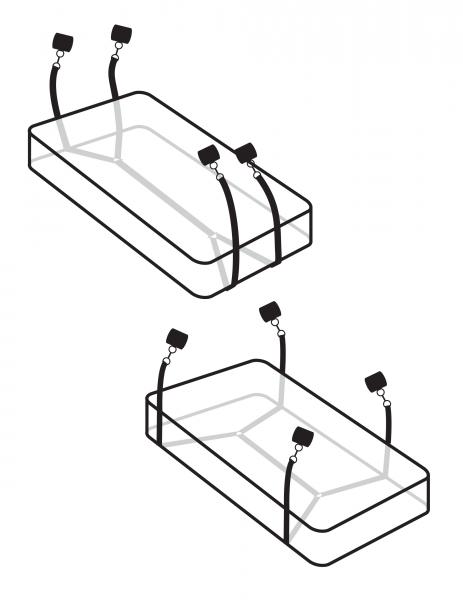 Wraparound Mattress Restraints Black Image 3