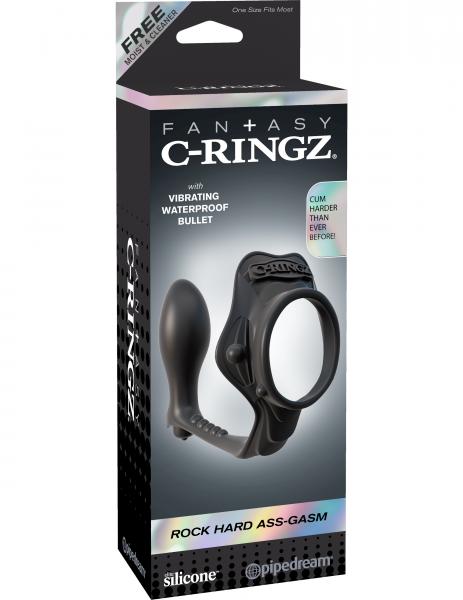 Rock Hard Ass Gasm Vibrating Ring - Black	 Sex Toy Product