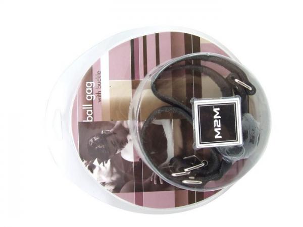 M2M Gag Leather Ball Black O/S Sex Toy Product
