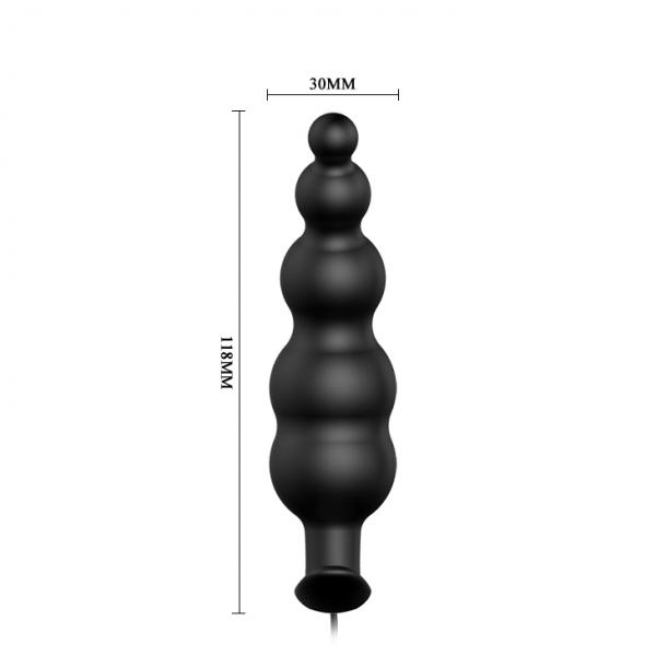 Pretty Love Vibrating Bead Butt Plug Black Sex Toy Product