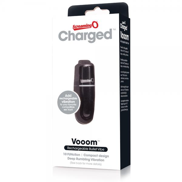 Screaming O Charged Vooom Rechargeable Bullet Vibe Black Image 3