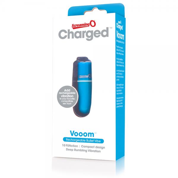 Screaming O Charged Vooom Rechargeable Bullet Vibe Blue Image 3