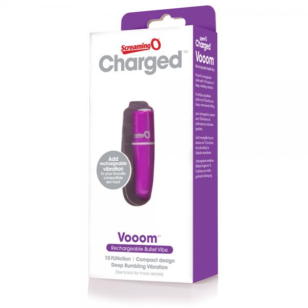 Screaming O Charged Vooom Rechargeable Bullet Vibe Purple Image 3