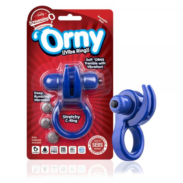 Orny Vibe Ring Blue Stretchy C-Ring Sex Toy Product