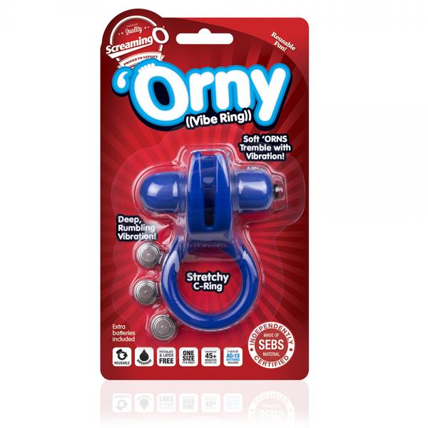 Orny Vibe Ring Blue Stretchy C-Ring Sex Toy Product