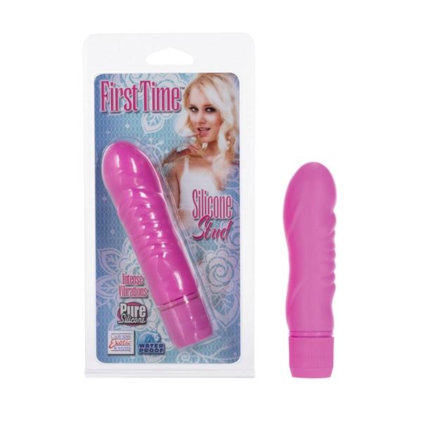 First Time Silicone Stud Pink Vibrator Sex Toy Product
