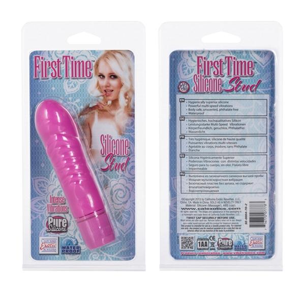 First Time Silicone Stud Pink Vibrator Sex Toy Product