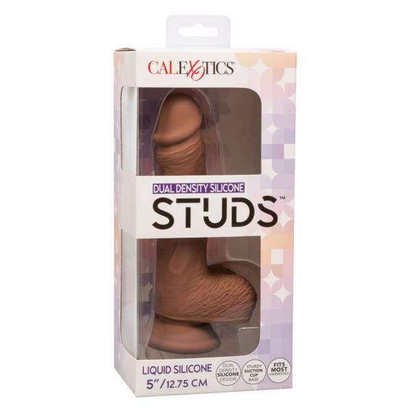 Dual Density Silicone Stud 5in Brown Sex Toy Product