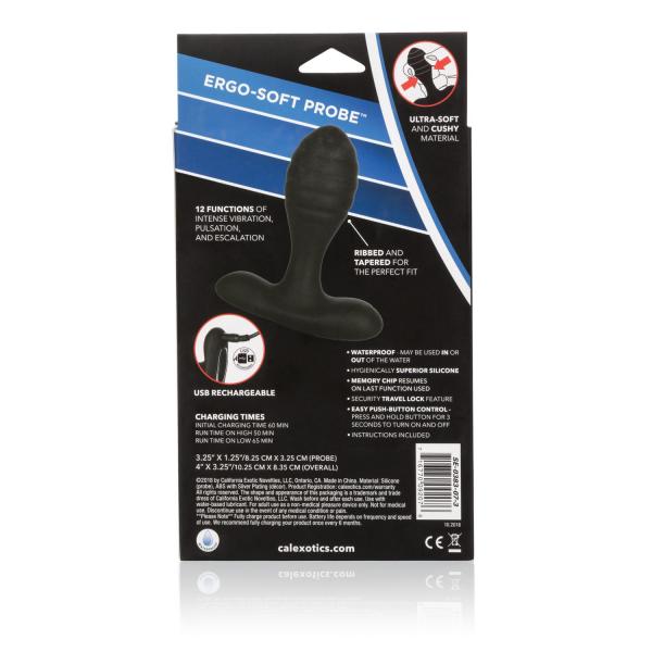 Eclipse Ergo Ultra Soft Probe Black Vibrator Sex Toy Product