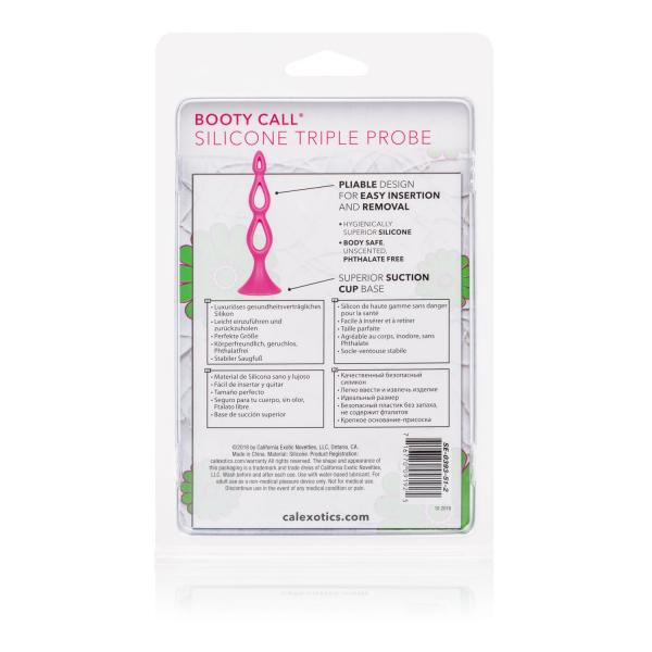 Booty Call Silicone Triple Probe Pink Sex Toy Product