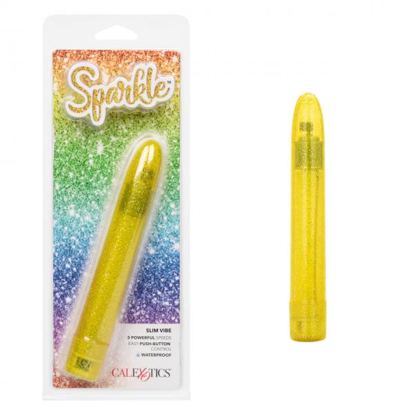 Sparkle Slim Vibe Yellow Sex Toy Product