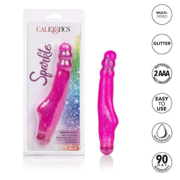 Sparkle Radiant Ripple Purple Vibrator Sex Toy Product