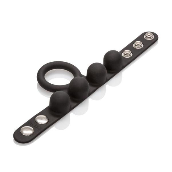 Medium Weighted C Ring Ball Stretcher Black Sex Toy Product
