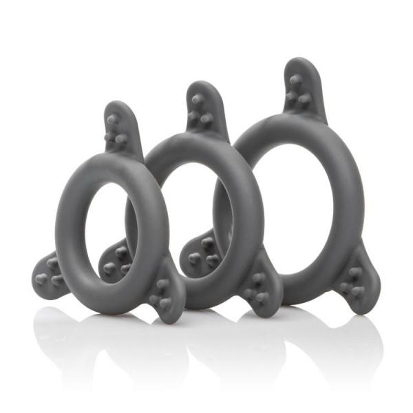 Pro Series Silicone Ring Set 3 Sizes Smoke Sex Toy Product