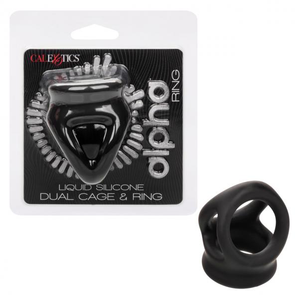 Alpha Liquid Silicone Dual Cage & Ring Sex Toy Product