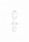 Chrystalino Rocker White Glass Butt Plug Sex Toy Product