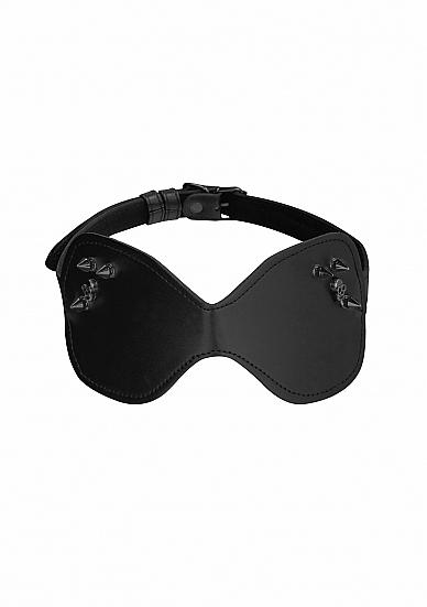 Ouch! Skulls & Bones Eye Mask Large with Skulls and Spikes Black Sex Toy Product