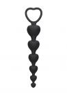 Anal Heart Beads Black Sex Toy Product