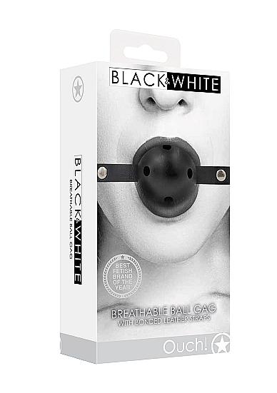 Ouch! Breathable Ball Gag Black Sex Toy Product