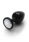 Round Gem Butt Plug Medium Gunmetal Diamond Sex Toy Product