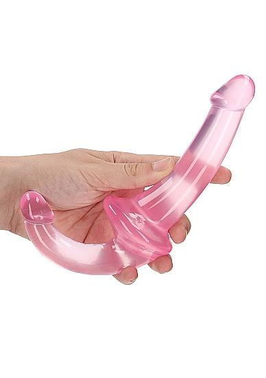 Realrock Crystal Clear 6 In. Strapless Strap-on Dildo Pink Image 4