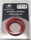 Red Stainless Steel C-ring Set - 1.5 1.75" 2" " Image 2