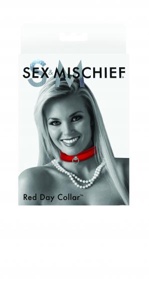 Sex and Mischief Red Day Collar O/S Sex Toy Product