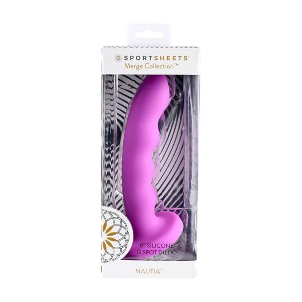 Nautia 8in Silicone Dildo Purple Sex Toy Product