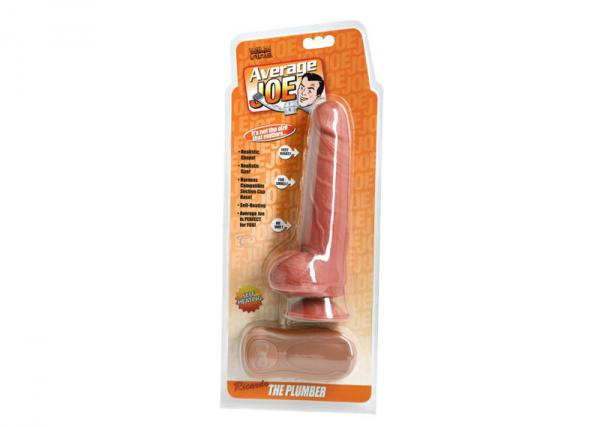 Average Joe The Plumber Ricardo Vibrating Heating Dildo Tan Sex Toy Product