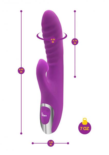 Viben Frenzy Rabbit Vibe W/ Clit Suction Berry Sex Toy Product