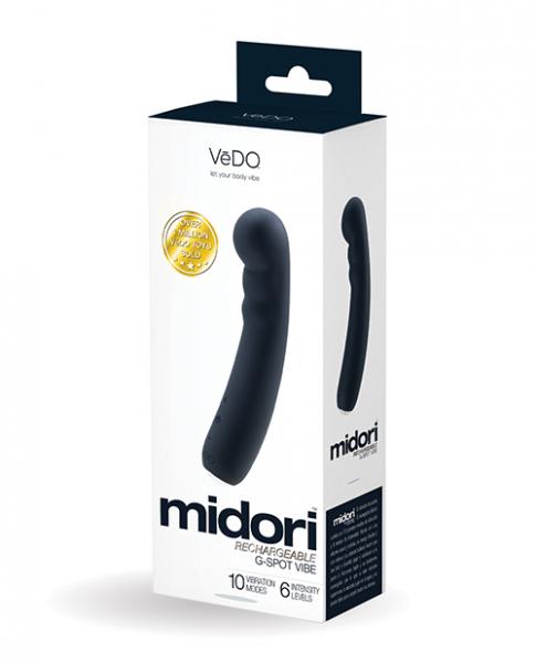 Vedo Midori Rechargeable Gspot Vibe Just Black Sex Toy Product