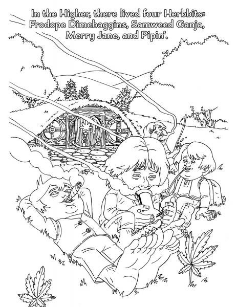 The Lord Of The Smoke Rings Coloring Book, alternate view