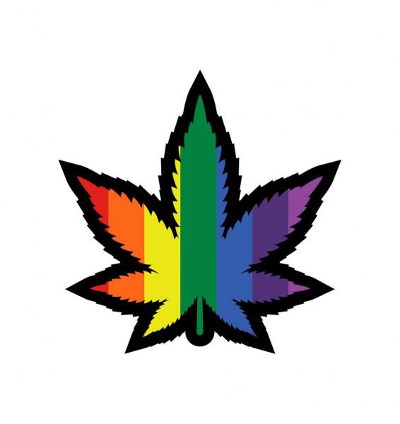 Weed Pin Green Marijuana Leaf