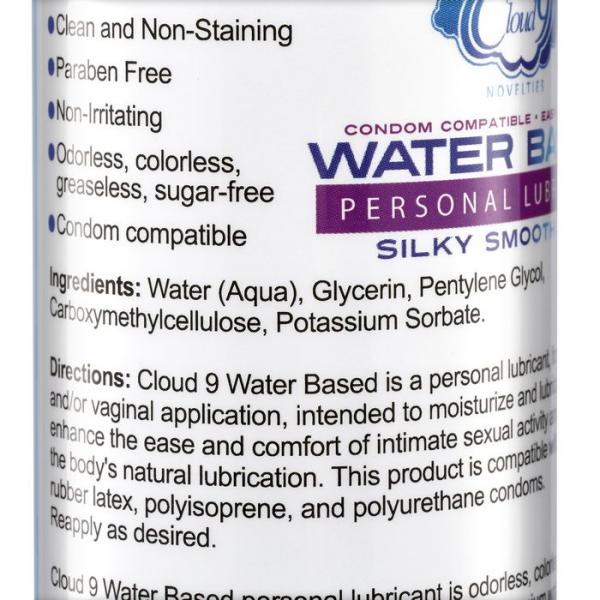 Cloud 9 Water Based Personal Lubricant 8oz Sex Toy Product