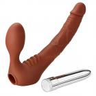 Cloud 9 Strapless Strap On Dildo Brown Image 5
