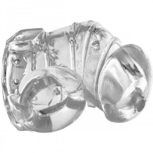 Detained 2.0 Restrictive Chastity Cage With Nubs Clear Sex Toy Product