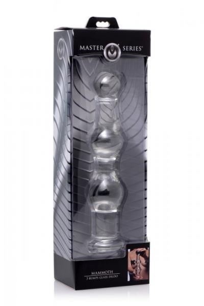 Mammoth 3 Bumps Glass Dildo Clear Sex Toy Product