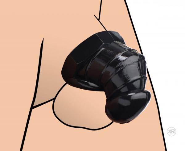 Detained Black Restrictive Chastity Cage Sex Toy Product