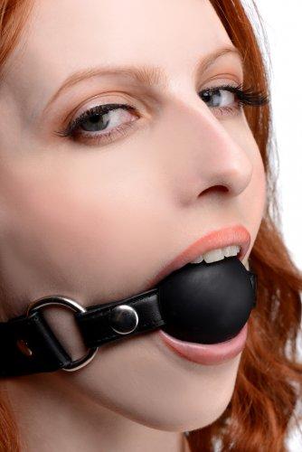 Strict Interchangeable Silicone Ball Gag Set Black Sex Toy Product