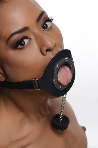 Pie Hole Silicone Feeding Gag Black O/S Sex Toy Product