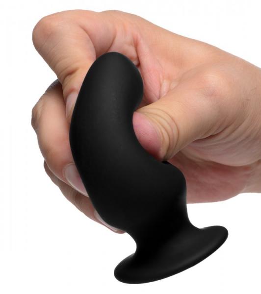 Squeeze-It Silexpan Anal Plug Small Black Sex Toy Product