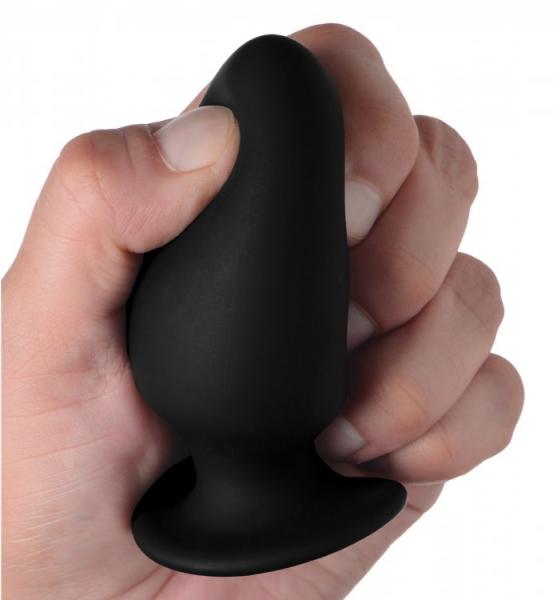 Squeeze-It Silexpan Anal Plug Small Black Sex Toy Product