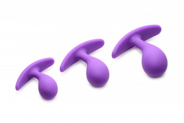 Frisky Booty Poppers Curved Silicone Anal Trainer 3pc Set Sex Toy Product