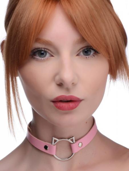 Master Series Kinky Kitty Ring Slim Choker Pink Sex Toy Product