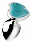 Booty Sparks Gemstones Small Heart Anal Plug Turquoise Sex Toy Product