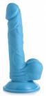 Pop 6.5in Dildo W/ Balls Blue Sex Toy Product